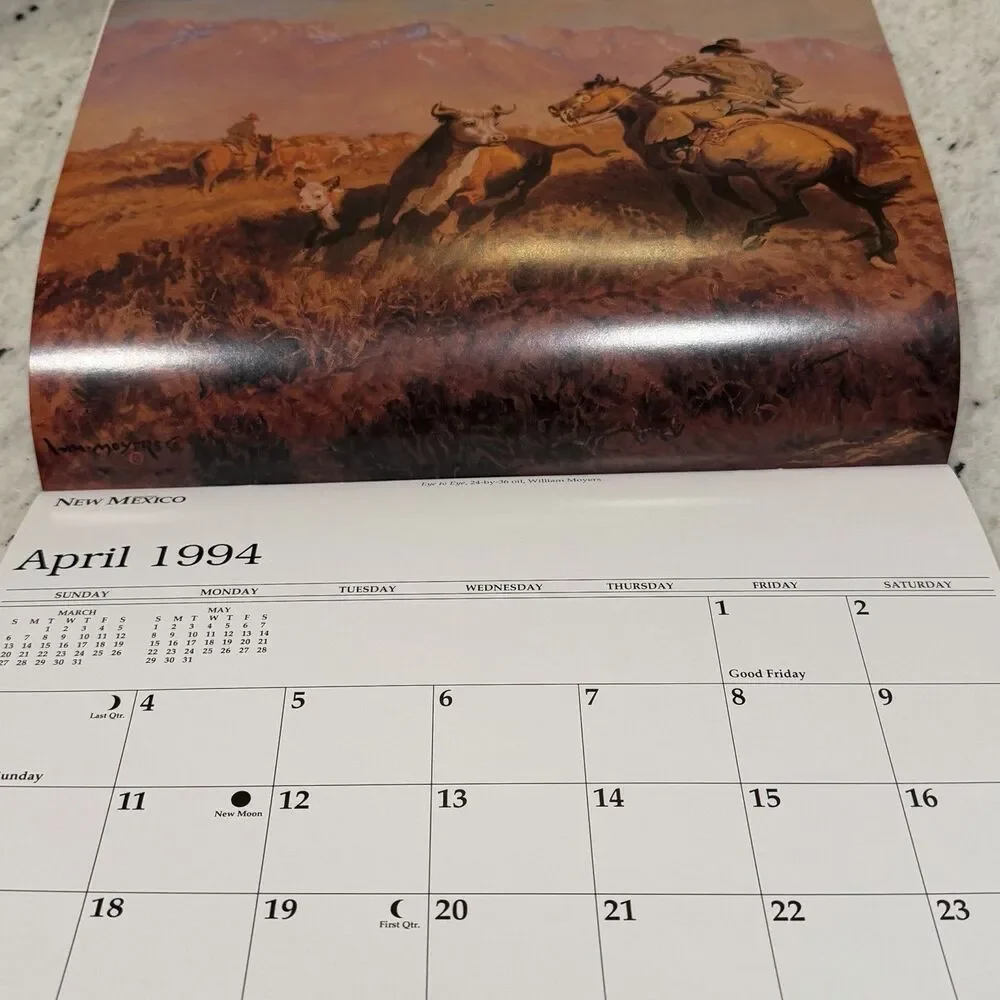 1994 New Mexico Magazine Distinguished Artist's Calendar The Moyers Family New ￼